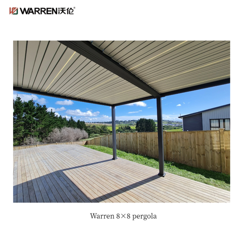Warren 8x8 garden pergola with aluminum alloy white canopy