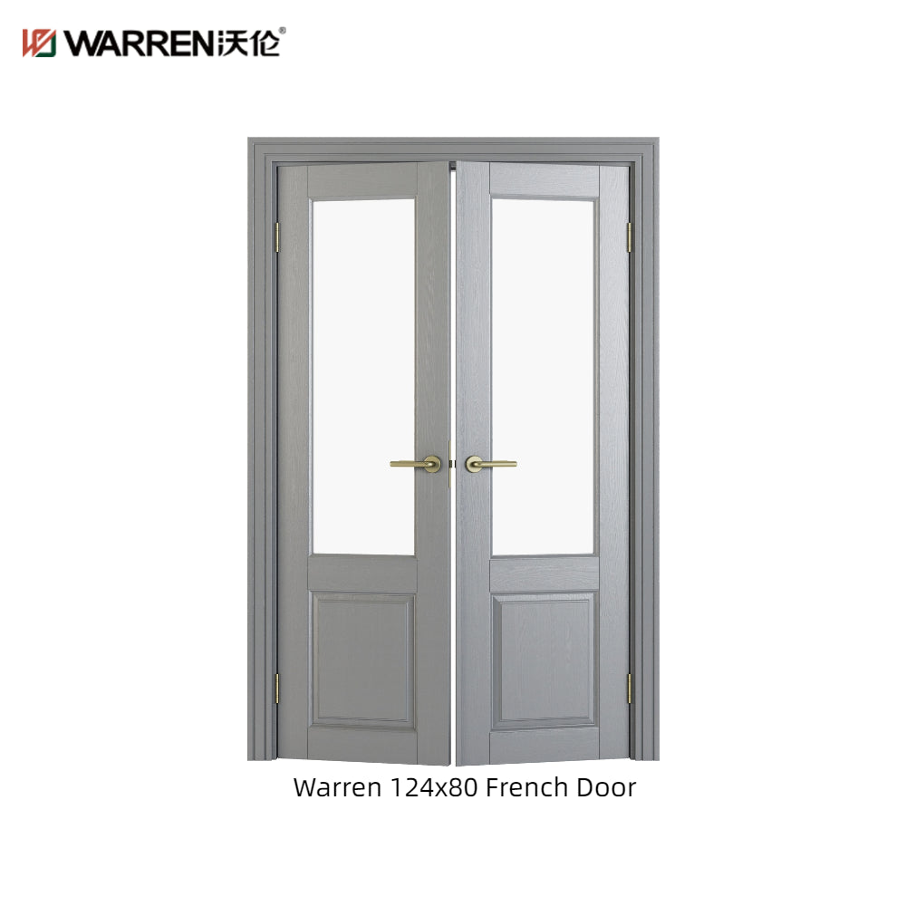 Warren 124x80 Internal Glass French Doors With Privacy Glass Interior