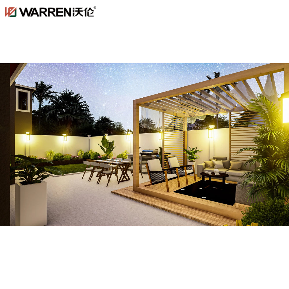 Warren 10x14 roofed pergola with patio aluminum canopy gazebo