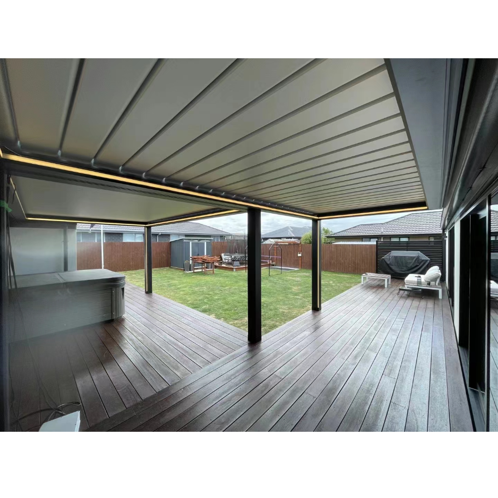 Warren 16x16 metal pergola for garden gazebo with roof canopy