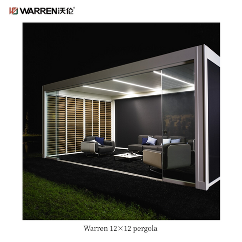 Warren 12x12 deck pergola with aluminum alloy louvered roof