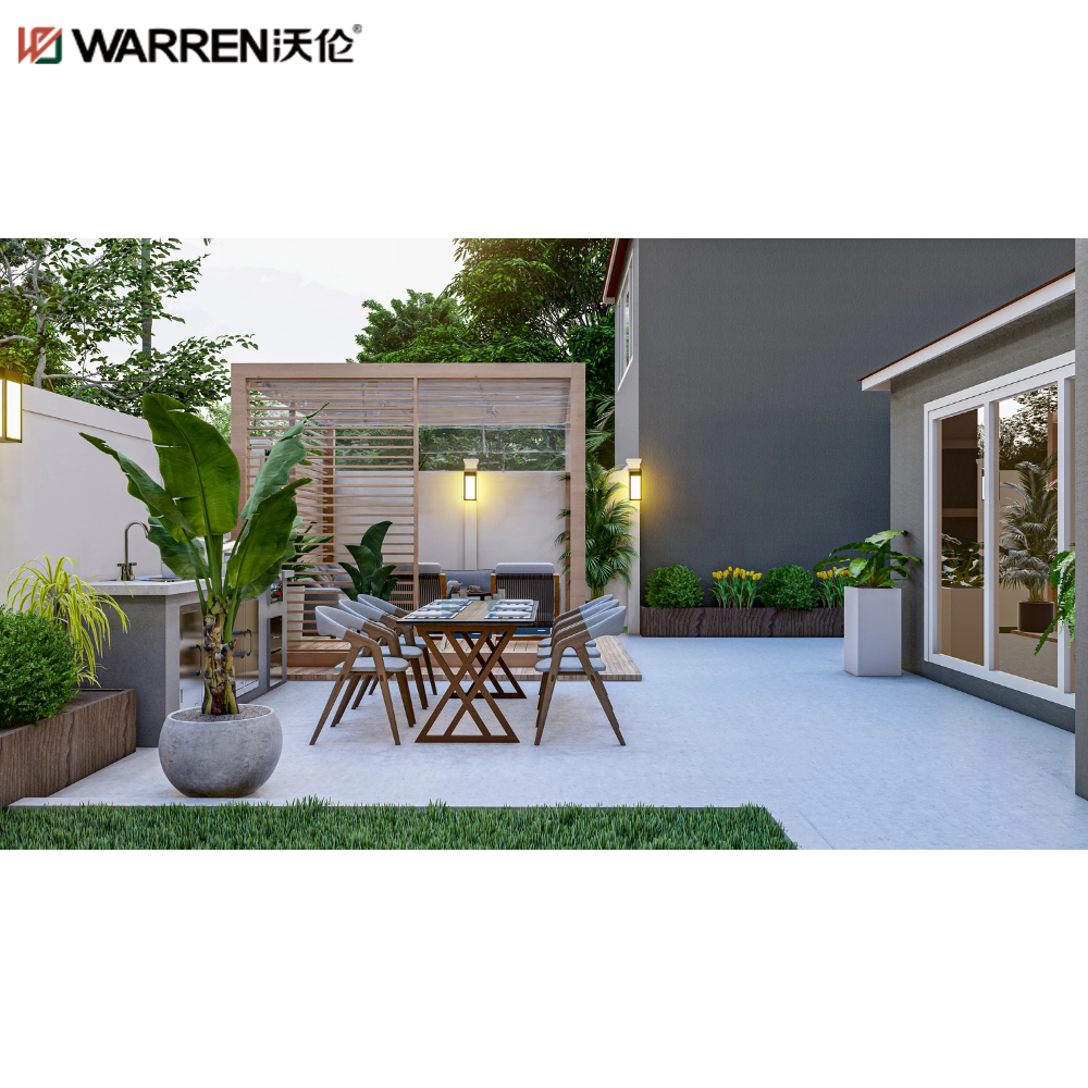 Warren 10x14 roofed pergola with patio aluminum canopy gazebo