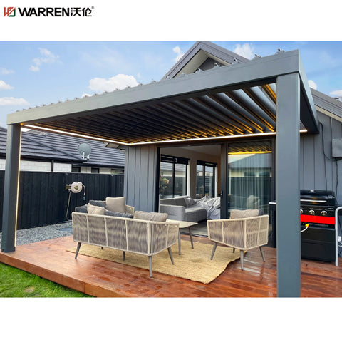 Warren 12x14 Pergola With Waterproof Roof Outdoor Aluminum