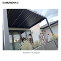 Warren 8x8 garden pergola with aluminum alloy white canopy