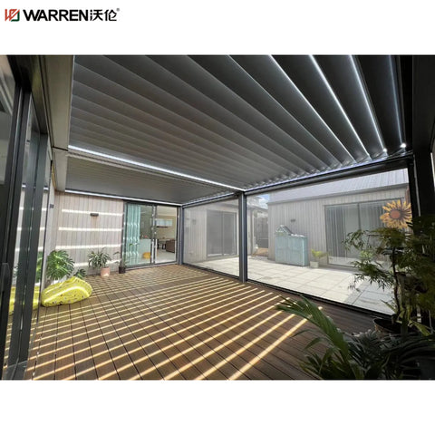 Warren 10x14 roofed pergola with patio aluminum canopy gazebo