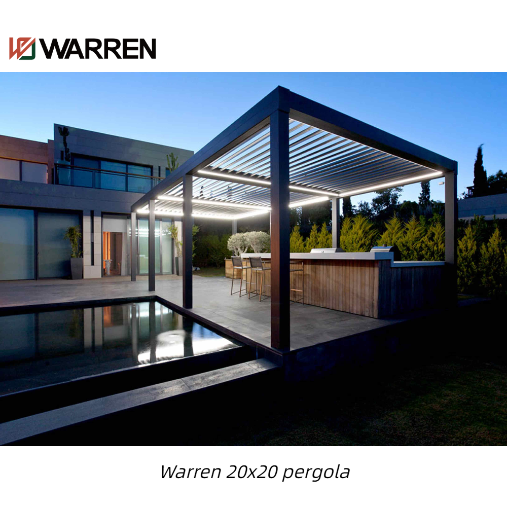 Warren 20x20 roofed pergola outdoor gazebo with garden canopy