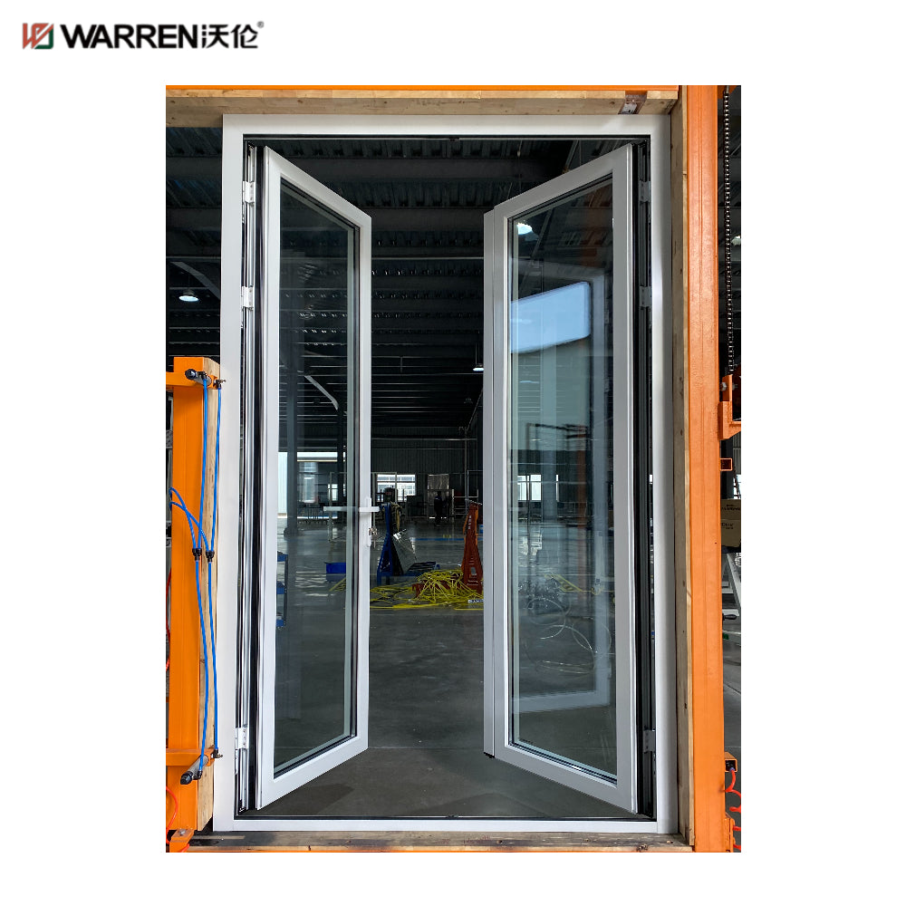 Warren 72x80 French Patio Door With Black Modern Interior French Doors