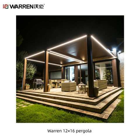 Warren 12 x 16 Gazebo with Aluminum Alloy Outdoor Shades for Pergola