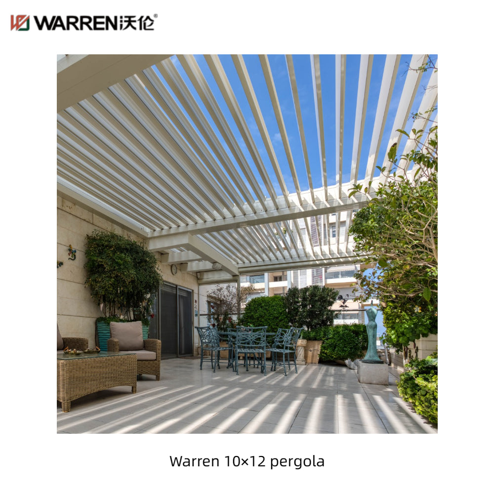 Warren 10x12 pergola with aluminum alloy louvered roof gazeb