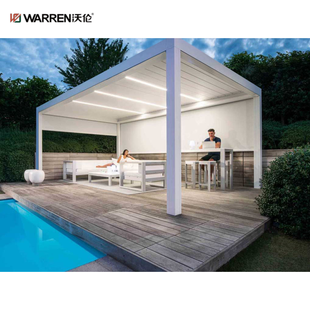 Warren 10x12 pergola with aluminum alloy louvered roof gazeb