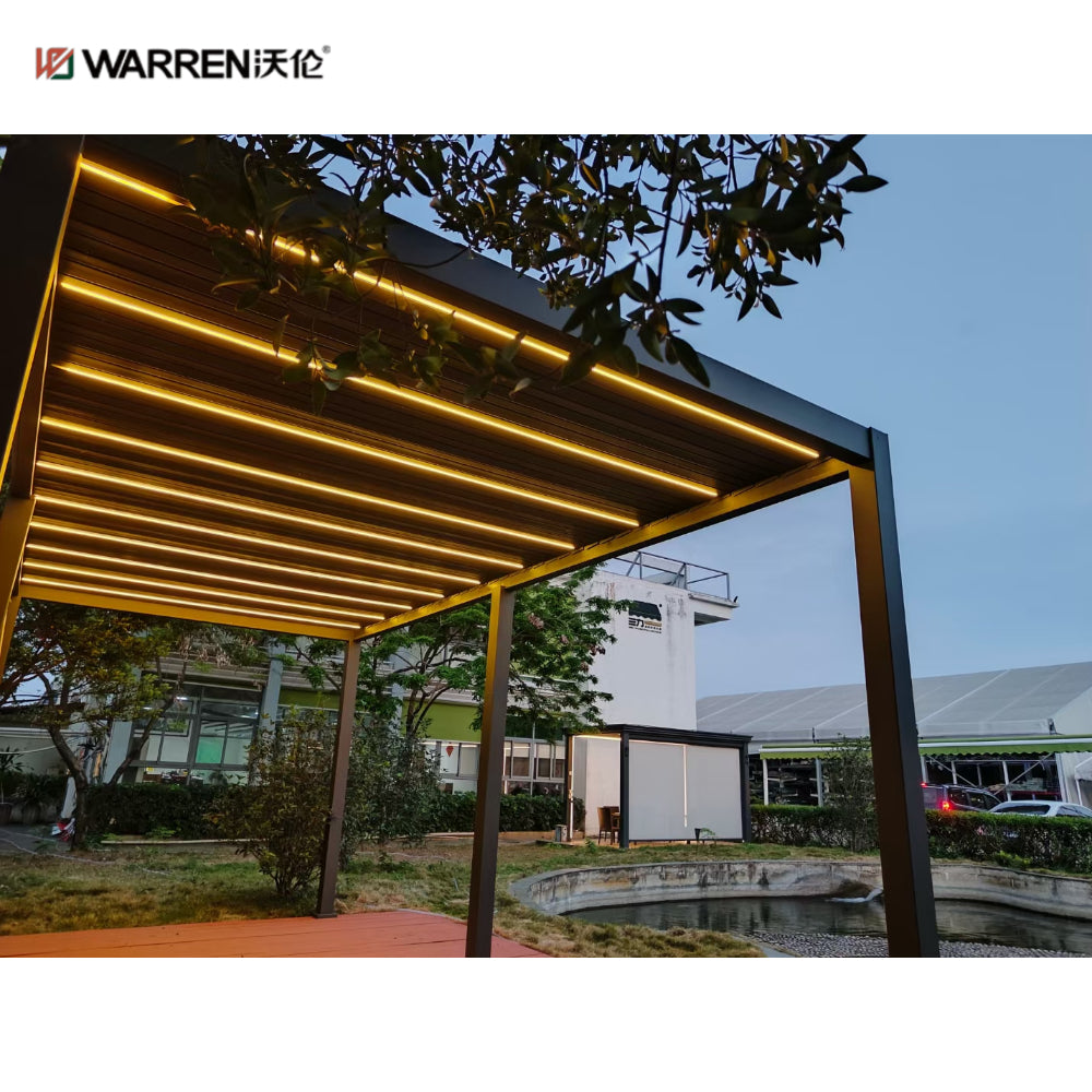 Warren 10x12 pergola with aluminum alloy louvered roof gazeb