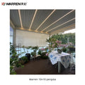 Warren 10x10 living accents pergola with aluminum louvered roof