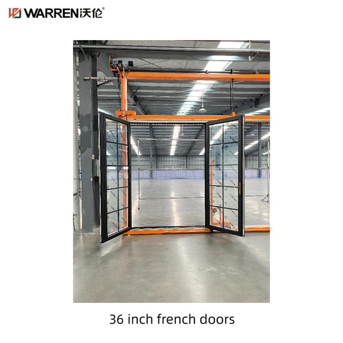 Warren 36 inch Interior Double French Doors With Indoor Glass Double Doors