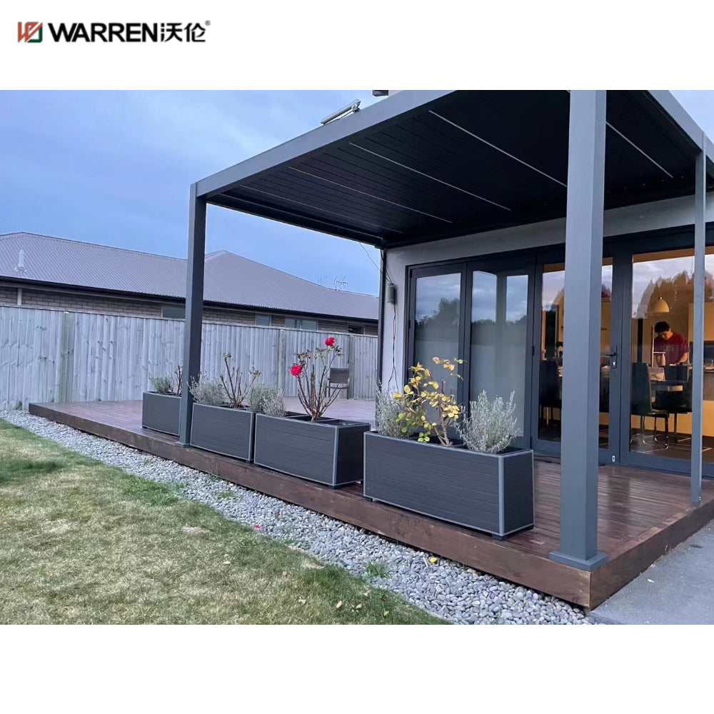 Warren 10x12 pergola with aluminum alloy louvered roof gazeb