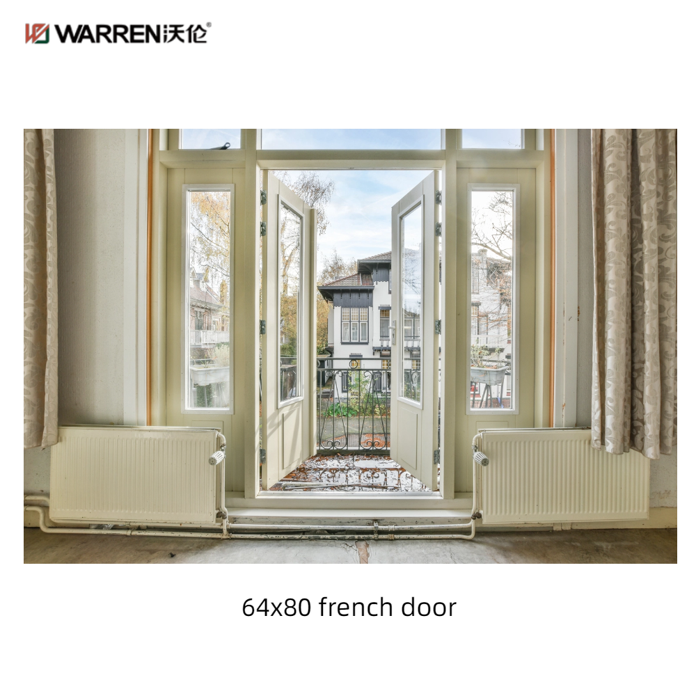 Warren 64x80 Interior Double Glass French Doors With White French Doors Interior