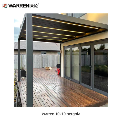 Warren 10x10 living accents pergola with aluminum louvered roof