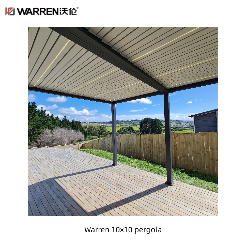 Warren 10x10 living accents pergola with aluminum louvered roof