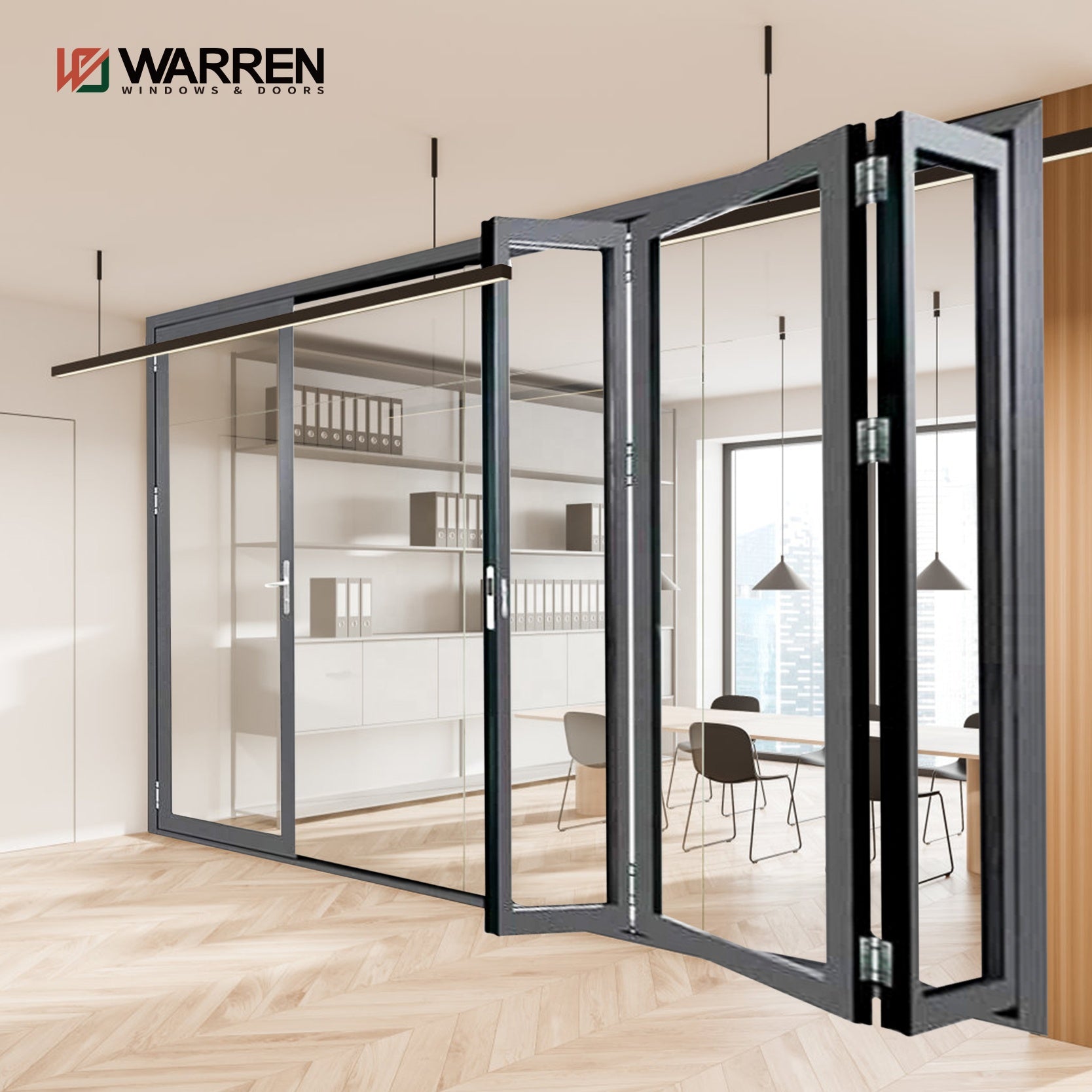 Warren 141x80 aluminium folding door design latest window and door designs for house