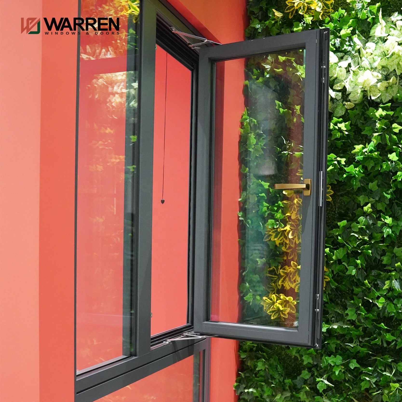 Warren bathroom casement window design aluminum double glass casement window glass window discount