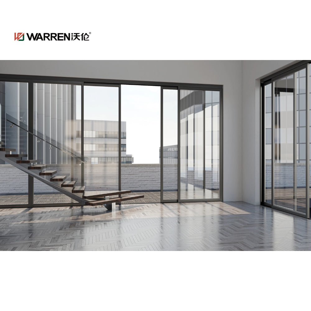 Warren 96x96 sliding door automatic aluminum noiseless sliding patio door system