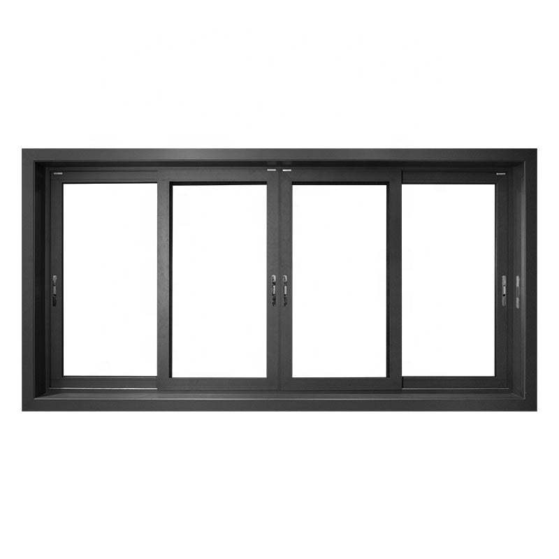 Warren American Style Modern Aluminum Alloy windows Office Interior Aluminum Tempered Glass Sliding Window