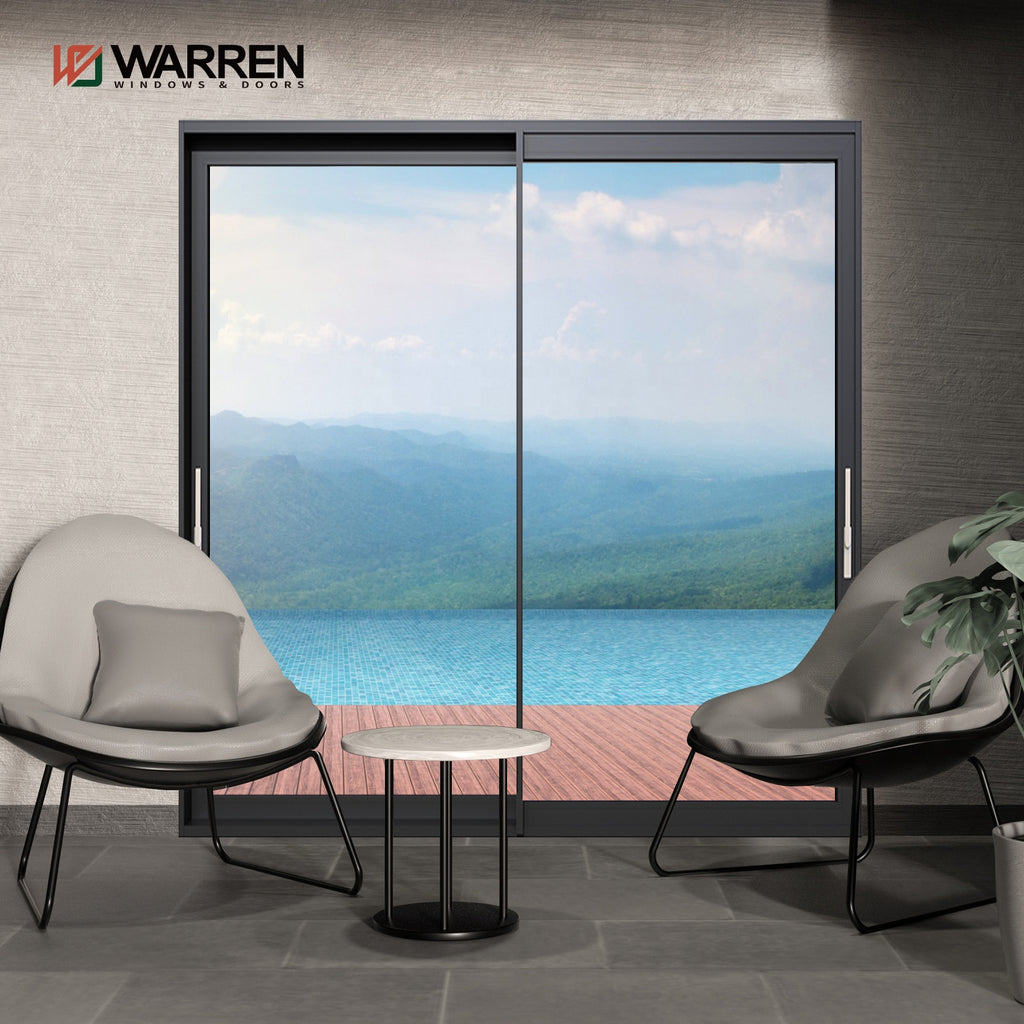 Warren Cheap Custom Exterior Accordion sliding Door double Glass Sliding Patio doors