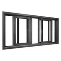 Warren hot sale 6060 aluminum material glass doors three panel sliding window