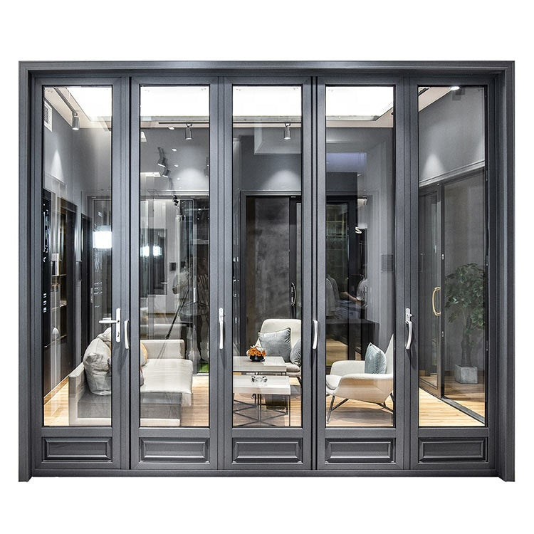 Warren vertical folding windows and doors aluminum picture doors sound proof accordion doors