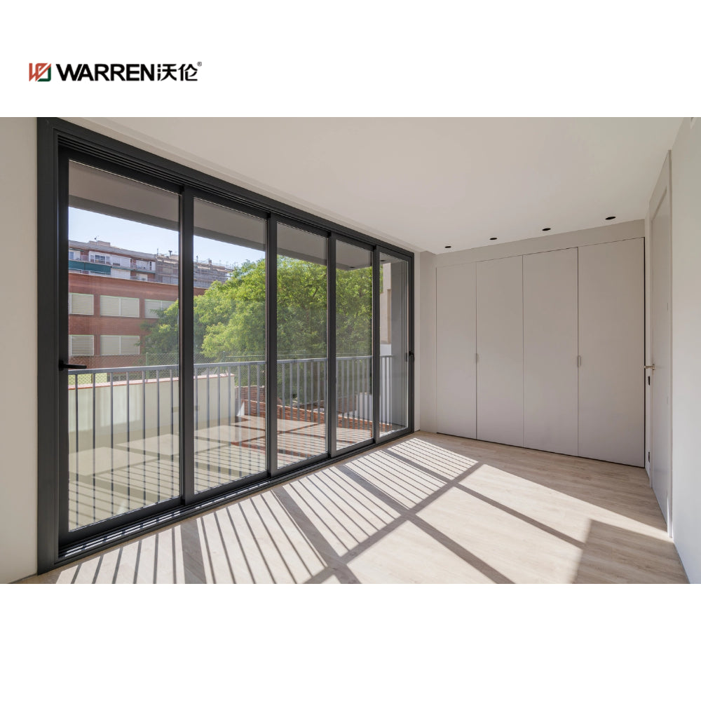 Warren 96x96 sliding door automatic aluminum noiseless sliding patio door system