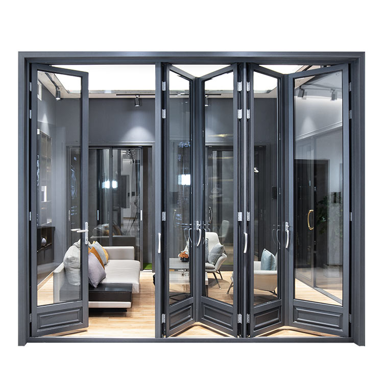 Warren folding door design with grill glass bifold door for sale