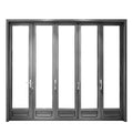 Warren Exterior Balcony Aluminum Frame Glass Folding Door Customized Bifold patio Sliding Bi folding Door