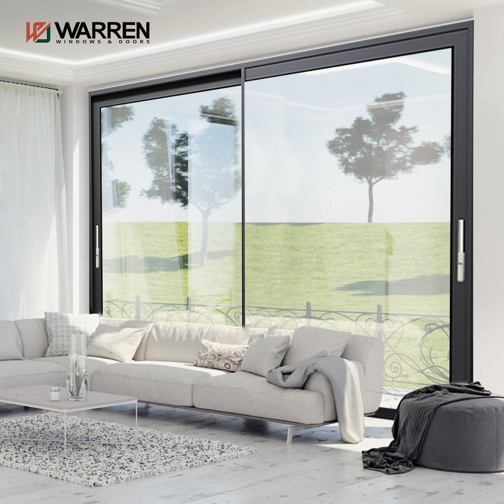 Warren aluminum Glass Sliding Door Wall System with Door Handle for sale