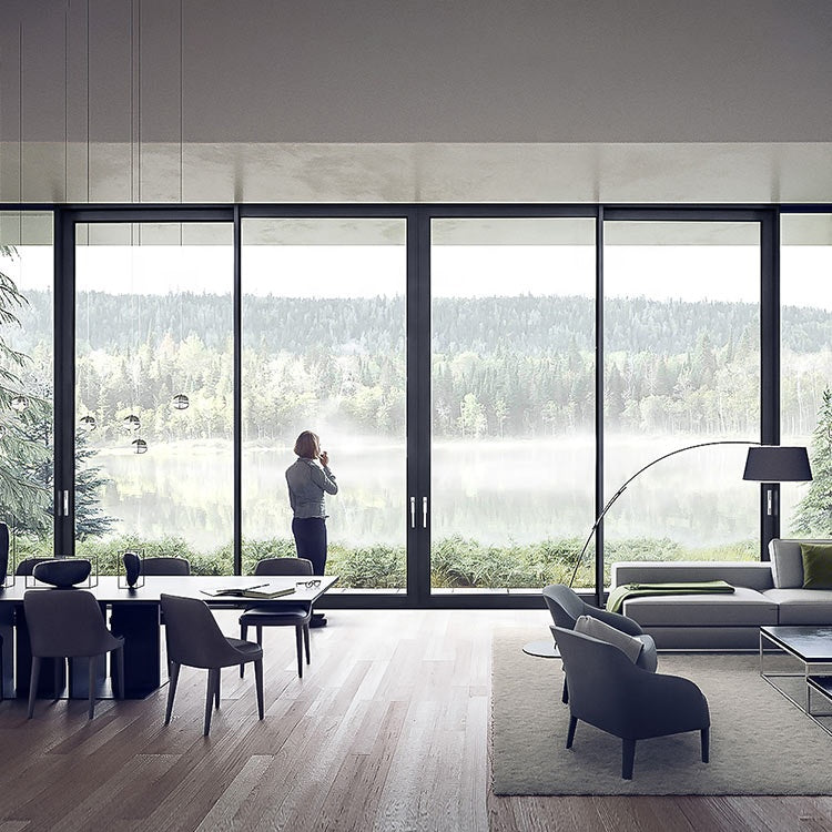 Warren aluminum Glass Sliding Door Wall System with Door Handle for sale