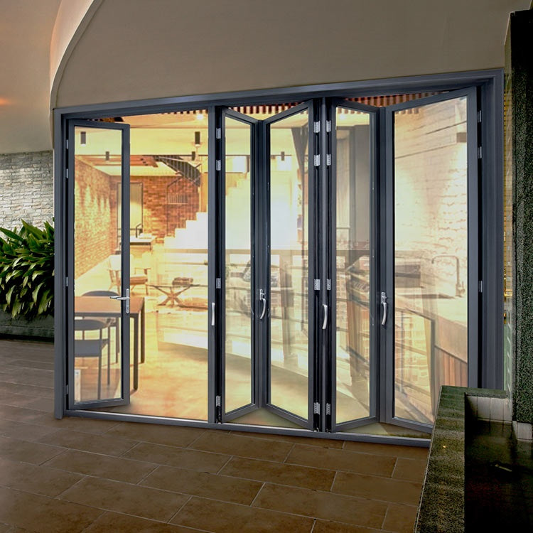 Warren Hot sale bifold doors premium aluminum folding doors double glass door