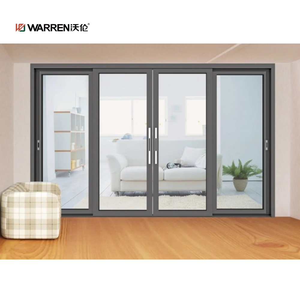 Warren 96x96 sliding door automatic aluminum noiseless sliding patio door system